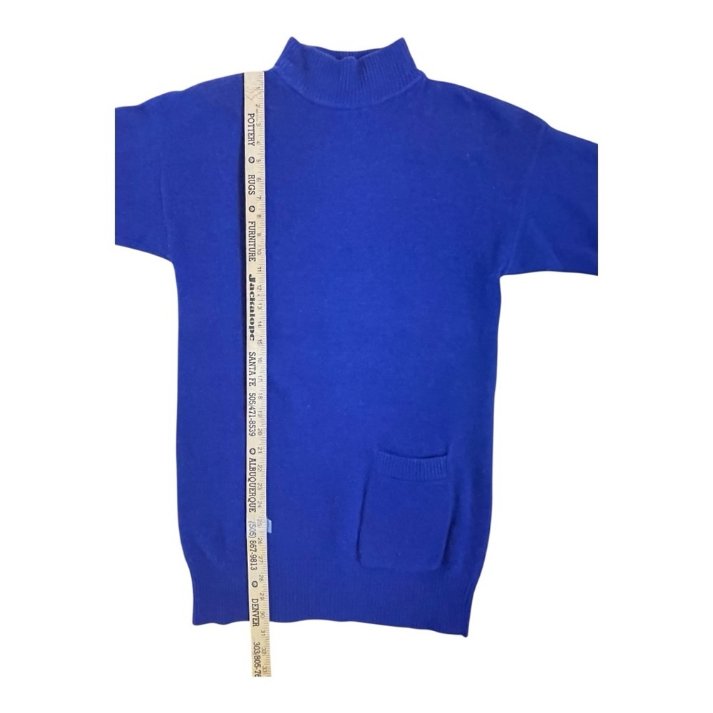 Paul Et. Duffier Royal Blue Wool Blend Turtleneck Sweater - Picture 9 of 11